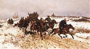 Jozef Chelmonski Departure on hunting oil painting reproduction